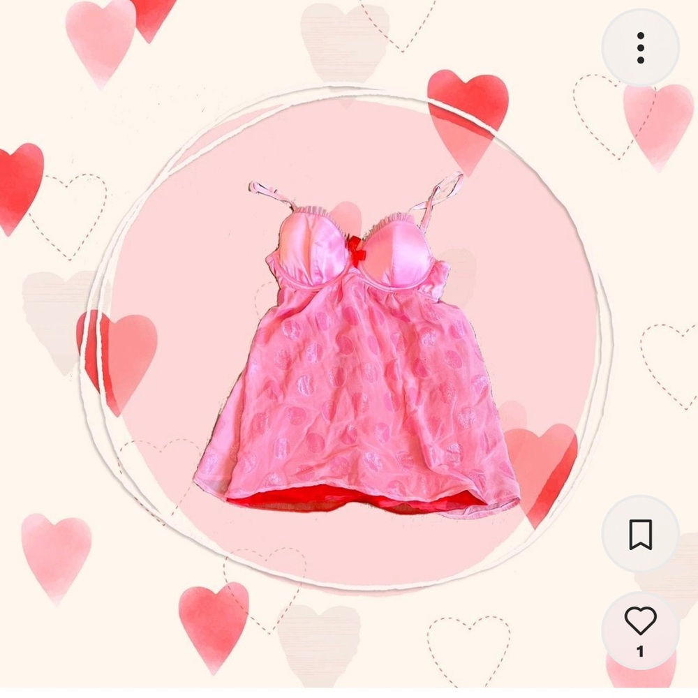 Pink polka dot lingerie! 🌸👛💖🩷